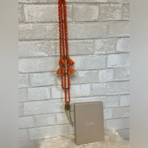 India Hicks Free Spirit Marigold Bead & Tassel Necklace